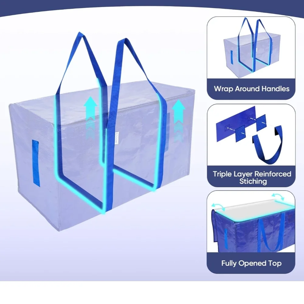 6 Pack 24 Gallons Blue Storage Bags